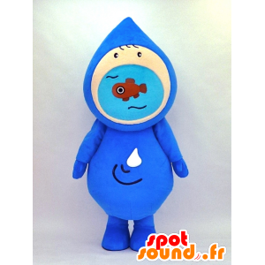 Kawazou maskot, blå flod - Spotsound maskot kostume
