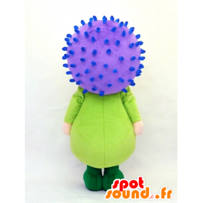 Mascot Higotai, violette en groene bloem - MASFR26124 - Yuru-Chara Japanse Mascottes