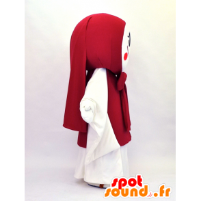 Uzume-chan maskot, flicka i röd och vit outfit - Spotsound
