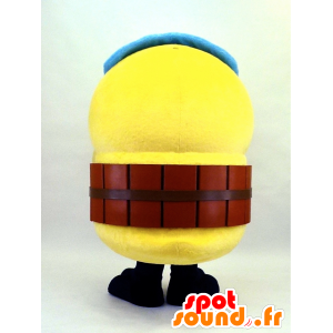 Mascot Yu Tsupi żółty piskląt z niebieskim berecie - MASFR26129 - Yuru-Chara japońskie Maskotki