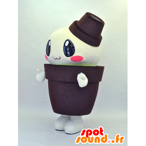 Mascotte de Hachigoro, bonhomme dans un pot de fleurs - MASFR26130 - Mascottes Yuru-Chara Japonaises