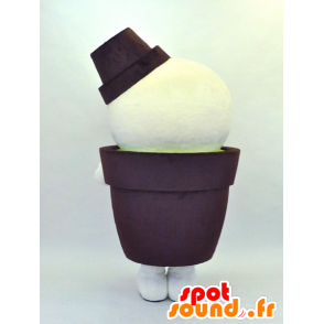 Mascotte de Hachigoro, bonhomme dans un pot de fleurs - MASFR26130 - Mascottes Yuru-Chara Japonaises