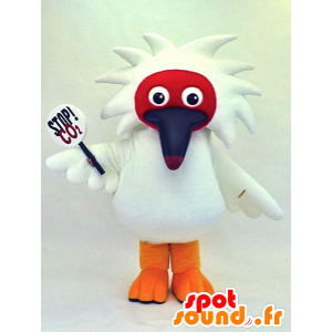Mascotte Tomedoki-kun, uccello bianco con un lungo becco - MASFR26132 - Yuru-Chara mascotte giapponese