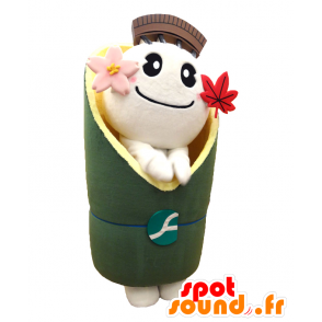 Mascotte de Arashihana chan, petit monstre vert de Kyoto - MASFR26135 - Mascottes Yuru-Chara Japonaises