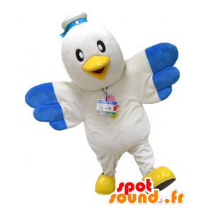 Kamo Tteyuu mascot, giant white and blue bird - MASFR26141 - Yuru-Chara Japanese mascots