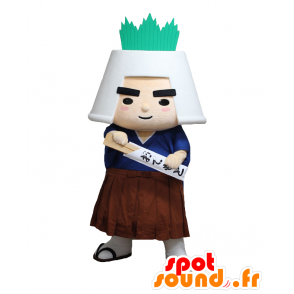 Mascot mosue Samurai, con un casco en forma de copa - MASFR26142 - Yuru-Chara mascotas japonesas