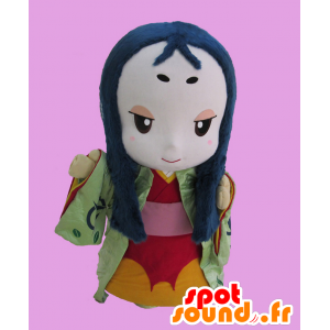 Mascotte Chihaya, principessa, con un bel vestito rosso - MASFR26143 - Yuru-Chara mascotte giapponese