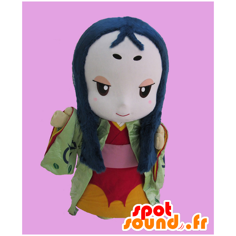 Mascotte Chihaya, principessa, con un bel vestito rosso - MASFR26143 - Yuru-Chara mascotte giapponese