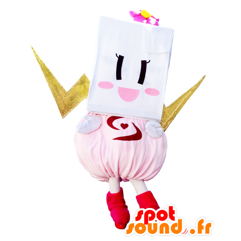 Ad-chan maskot, rosa karakter med lyn - MASFR26145 - Yuru-Chara japanske Mascots