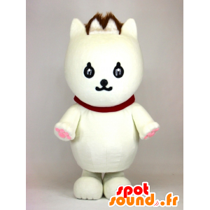 Hvit katt maskot som heter Windowsill Madeleine, sjarmerende! - MASFR26149 - Yuru-Chara japanske Mascots