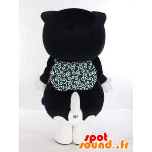 Shiba chan mascot, black and white puppy with a handbag - MASFR26151 - Yuru-Chara Japanese mascots