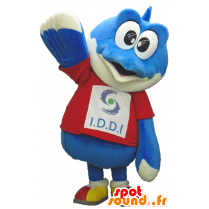 Hai Mascot Sategaya sinivalkoinen - MASFR26157 - Mascottes Yuru-Chara Japonaises
