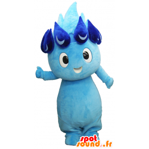 Neerzetten mascotte Honorin, blauw, reuze - MASFR26159 - Yuru-Chara Japanse Mascottes