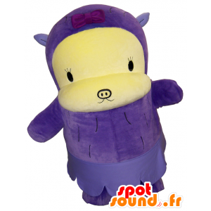 Mascotte kleine paarse monster, alle harige en schattig - MASFR26167 - Yuru-Chara Japanse Mascottes