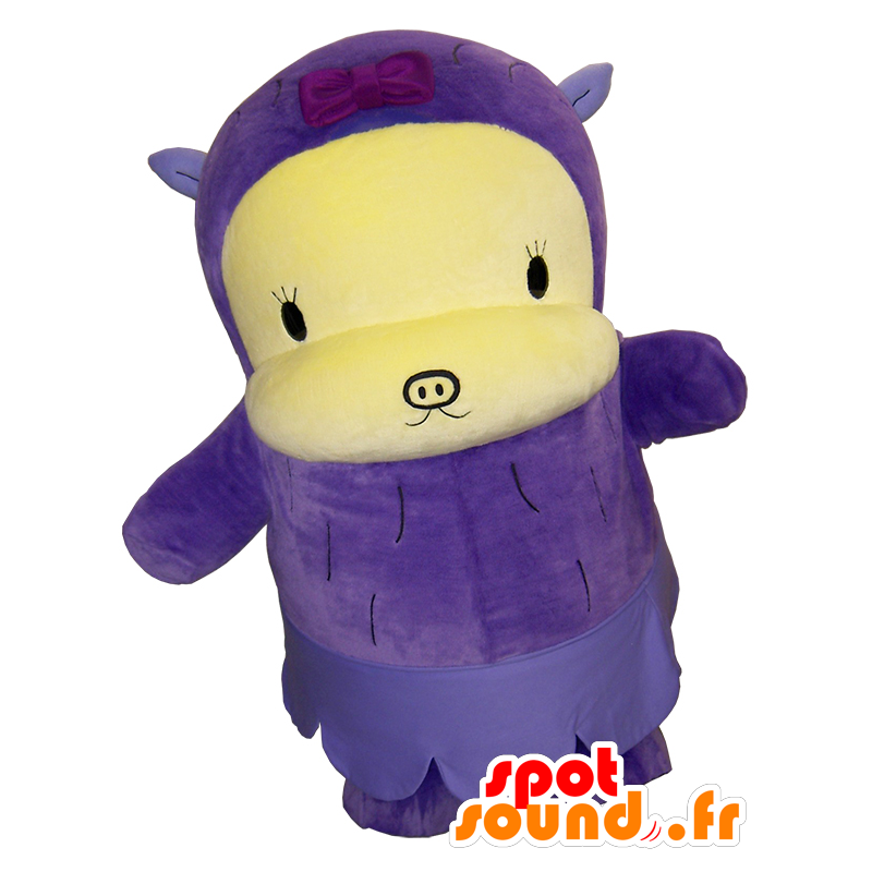 Mascotte de petit monstre violet, tout poilu et mignon - MASFR26167 - Mascottes Yuru-Chara Japonaises