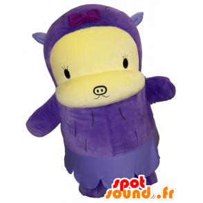 Mascotte de petit monstre violet, tout poilu et mignon - MASFR26167 - Mascottes Yuru-Chara Japonaises