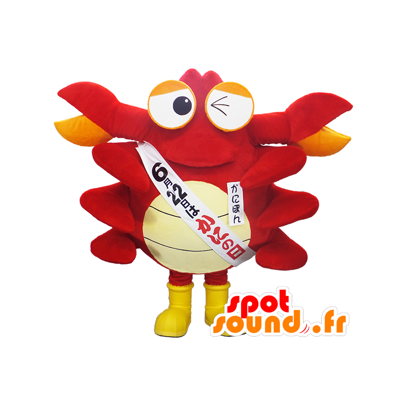 Mascotte de Kanibon, de crabe, de crustacé rouge, géant - MASFR26173 - Mascottes Yuru-Chara Japonaises