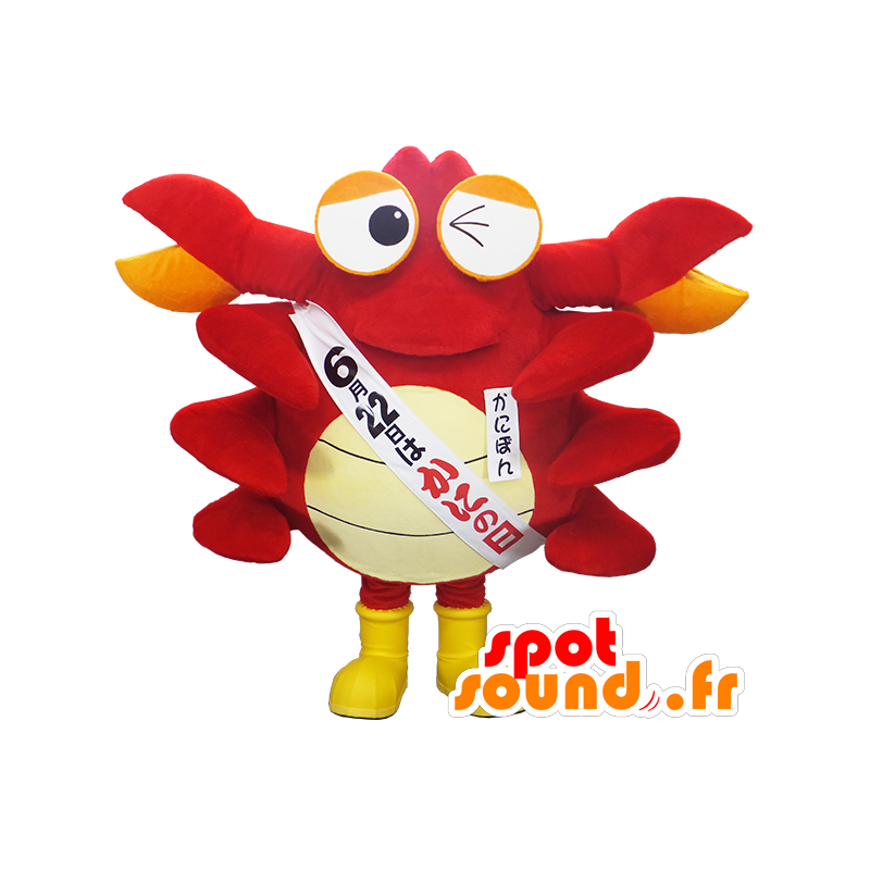 Mascot Kanibon, krabbe, rød krepsdyr giganten - MASFR26173 - Yuru-Chara japanske Mascots