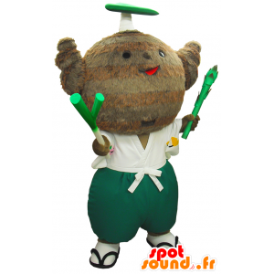 Mascot Satomaru kun, jossa sieni hänen päänsä - MASFR26179 - Mascottes Yuru-Chara Japonaises