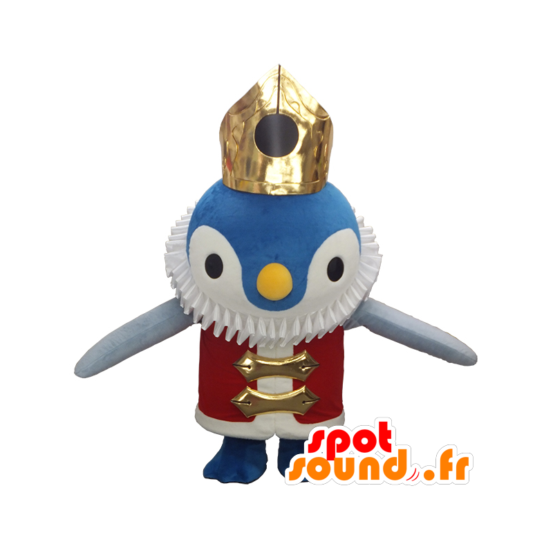 Penguin Mascot Penkingu Tottori, blauw met een kroon - MASFR26181 - Yuru-Chara Japanse Mascottes