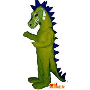 Grön och blå drakmaskot. Dragon kostym - Spotsound maskot