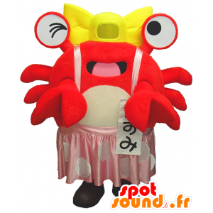 Kasumi-chan Maskottchen, rote Krabbe, Flusskrebse - MASFR26183 - Yuru-Chara japanischen Maskottchen