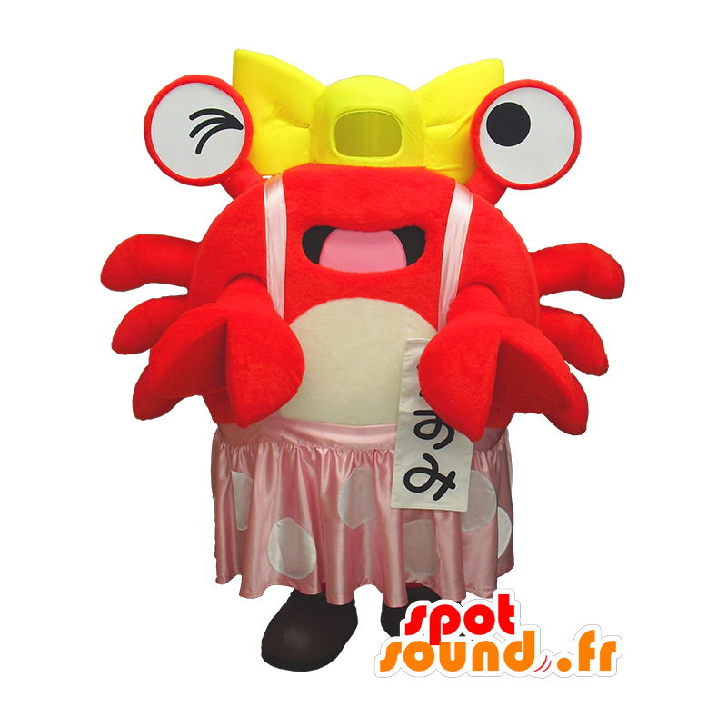 Maskot Kasumi-chan, rød krabbe, krebs - Spotsound maskot kostume