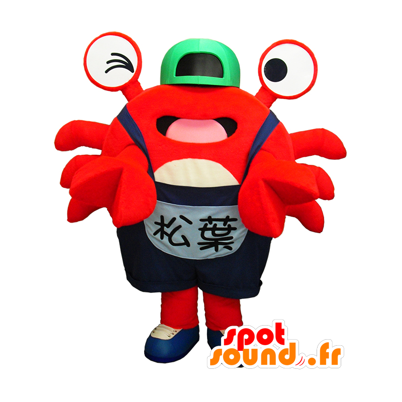 Mascotte de Pin-kun, de crabe rouge avec une casquette - MASFR26184 - Mascottes Yuru-Chara Japonaises