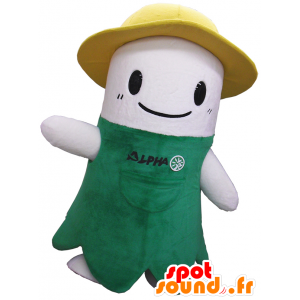 Mascotte de Awaji, de poireau vert et blanc avec un chapeau - MASFR26185 - Mascottes Yuru-Chara Japonaises