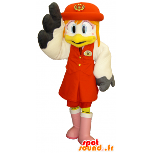 Mascot Charm chan, witte meeuw met een rode hoed - MASFR26186 - Yuru-Chara Japanse Mascottes