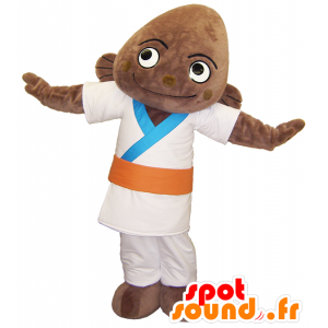 Mascot Yoshikawa Unao Kun, boneco castanho com um quimono - MASFR26188 - Yuru-Chara Mascotes japoneses