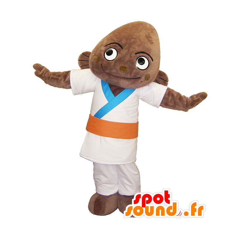 Yoshikawa Unao Kun mascot, brown man with a kimono - MASFR26188 - Yuru-Chara Japanese mascots