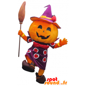 Mascot Granbury Mall scarecrow with a pumpkin head - MASFR26199 - Yuru-Chara Japanese mascots