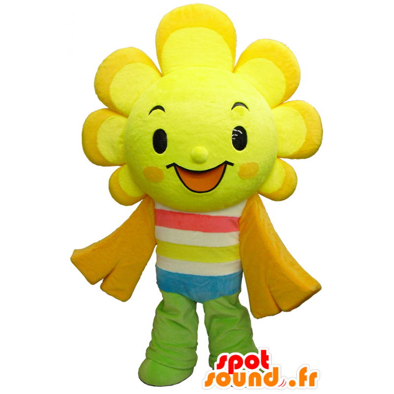 Mascotte de Miranba kun, fleur jaune, de soleil, très souriant - MASFR26200 - Mascottes Yuru-Chara Japonaises