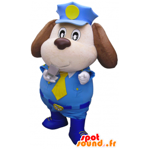 Whistle-kun μασκότ, σκυλί της αστυνομίας σε μια μπλε στολή - Ιαπωνικές μασκότ Yuru-Chara - MASFR26201 - SpotSound.fr