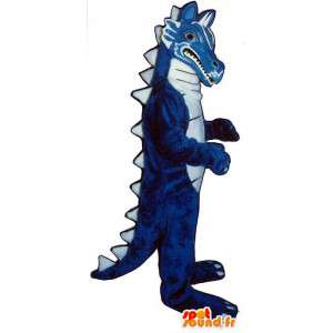 Blå drage maskot. Blå dinosaur kostume - Spotsound maskot