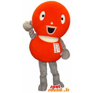 Rød robot maskot, lille rød mand - Spotsound maskot kostume