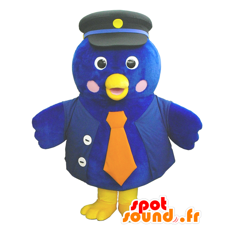 Hamappi mascot, big blue bird, orange and yellow - MASFR26209 - Yuru-Chara Japanese mascots