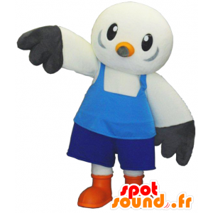 Mascotte de Yulee, cigogne en maillot de bain et marcel - MASFR26210 - Mascottes Yuru-Chara Japonaises