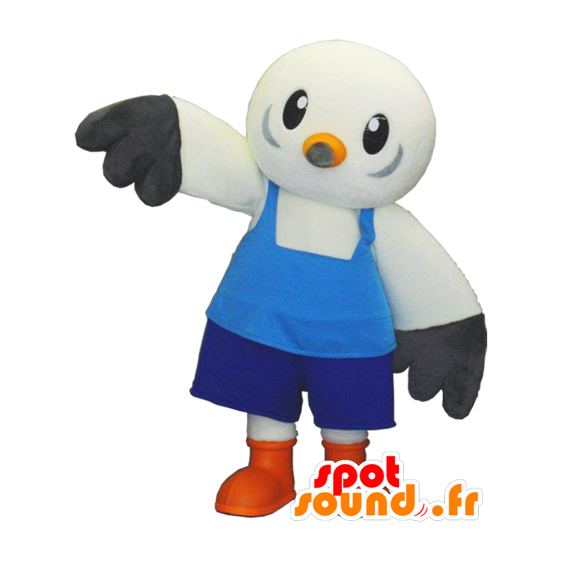 Mascotte de Yulee, cigogne en maillot de bain et marcel - MASFR26210 - Mascottes Yuru-Chara Japonaises