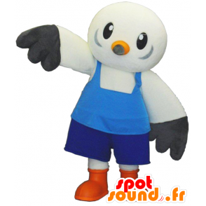 Mascotte de Yulee, cigogne en maillot de bain et marcel - MASFR26210 - Mascottes Yuru-Chara Japonaises