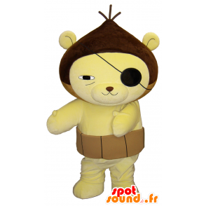 Mascot Kawachi, urso castanho pirata castanha em forma - MASFR26212 - Yuru-Chara Mascotes japoneses