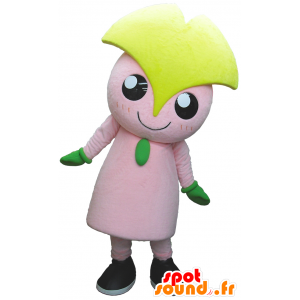 Mascot Shappi, roze man met een gele schelp - MASFR26214 - Yuru-Chara Japanse Mascottes