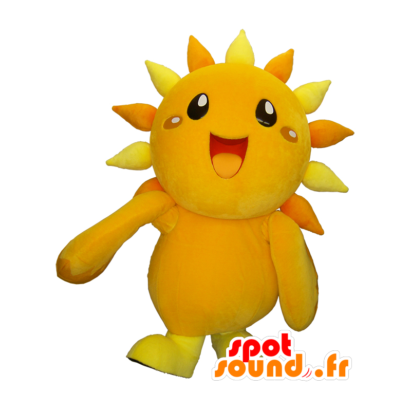 Mascotte Asahi-kun in a yellow and orange sun - MASFR26217 - Yuru-Chara Japanese mascots