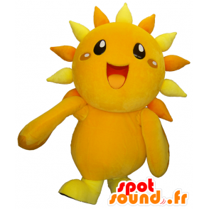 Mascotte d'Asahi-kun, en forme de soleil jaune et orange - MASFR26217 - Mascottes Yuru-Chara Japonaises