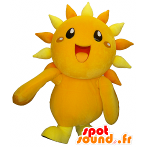 黄色とオレンジ色の太陽の形をした朝日くんのマスコット-MASFR26217-日本のゆるキャラのマスコット