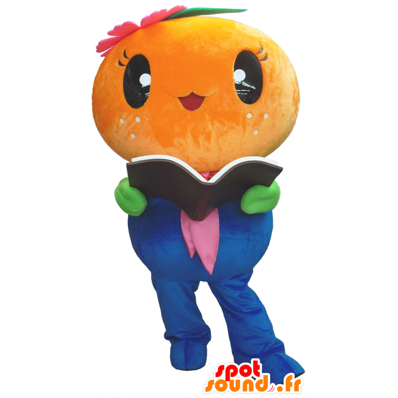 Orange-Maskottchen, Melone, Orange asiatische Frucht - MASFR26219 - Yuru-Chara japanischen Maskottchen