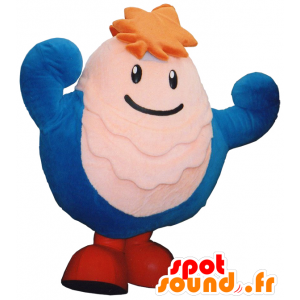 Bunkakki mascot, pink and blue giant oyster - MASFR26230 - Yuru-Chara Japanese mascots