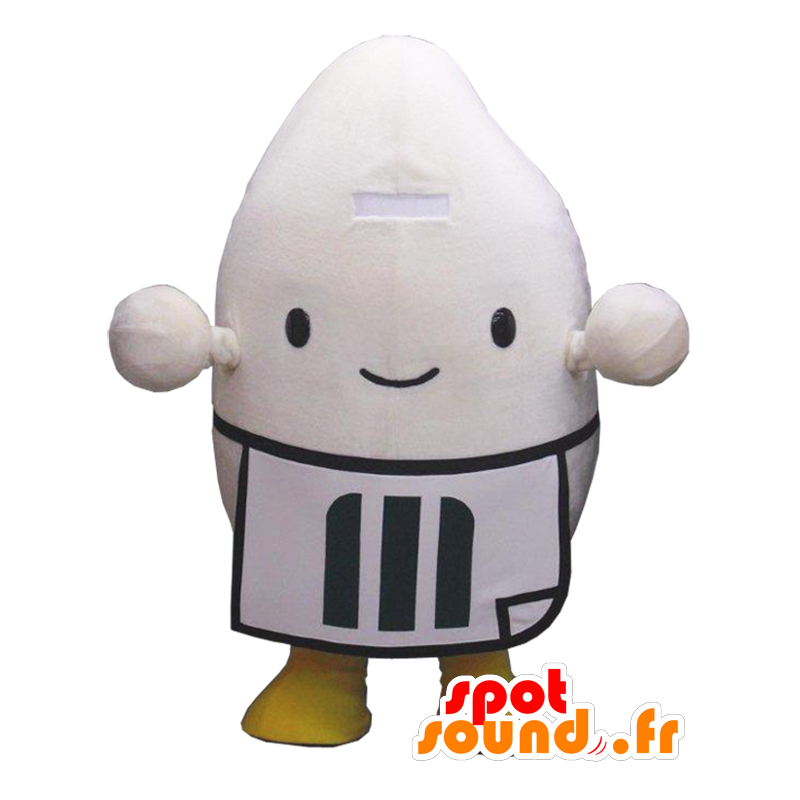 Mascotte de Mitsuhashi kun, d'œuf géant avec un tablier - MASFR26234 - Mascottes Yuru-Chara Japonaises