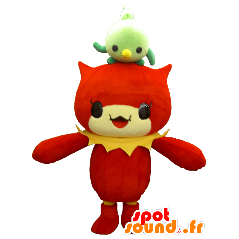 Mascot red man, with a little monster on the head - MASFR26235 - Yuru-Chara Japanese mascots